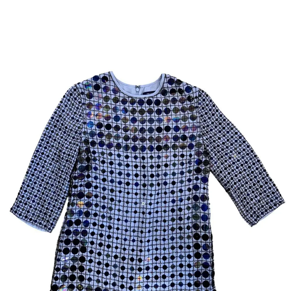 French Connection Solar Heat Tunic Dress in Salt Blue Size 4 - Picture 4 of 5